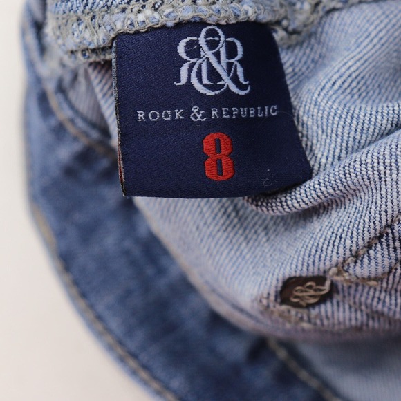 Rock And Republic Jean Shorts Woman's Size 8 - Picture 5 of 9